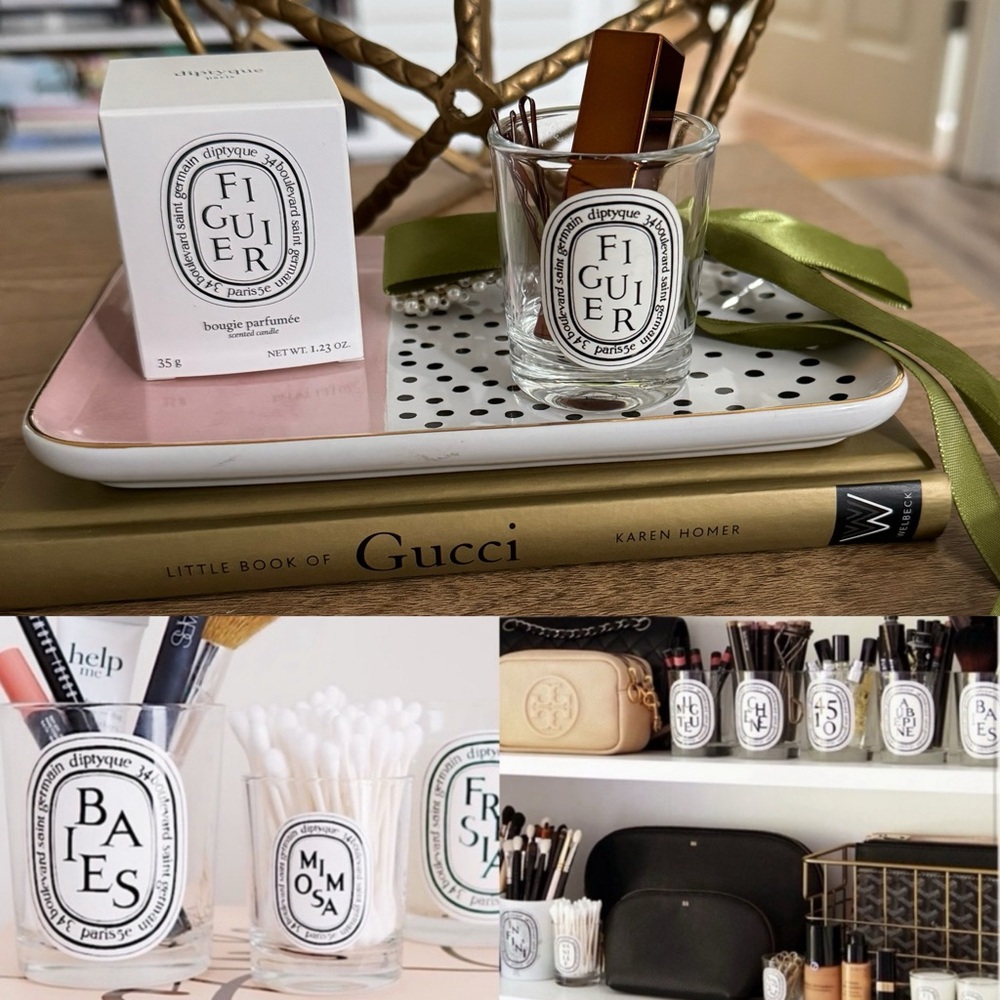 Diptyque figuier 1.23 container jar empty box display organization organizer